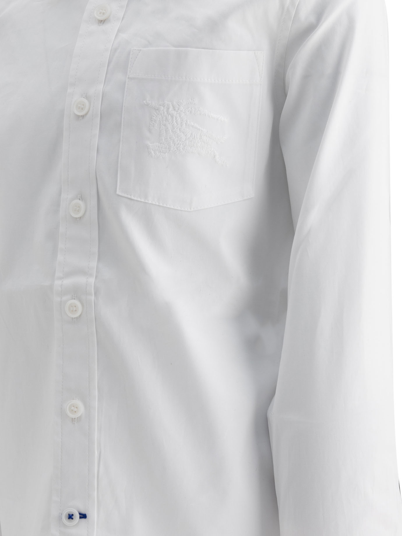 BURBERRY KIDS White EKD stretch cotton shirt